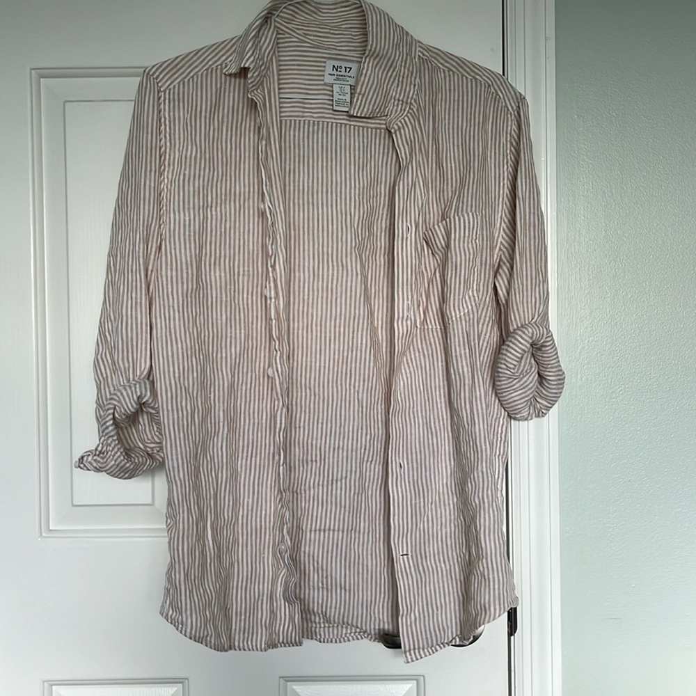 H&M Linen button-down. No Stains.